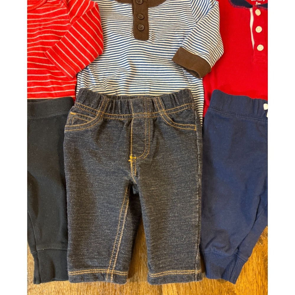 Baby Boy 3 Months Outfits Lot Jeans Pants Bodysuits Shirts‎ Clothes Bodysuits - Picture 7 of 13